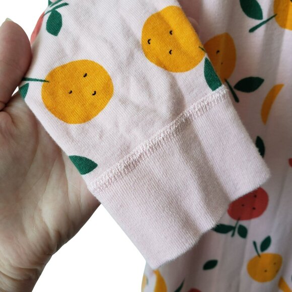 Hanna Andersson Womens Pajamas Pink Fruit Orange Citrus Print Cute Spring  XS - Picture 7 of 11